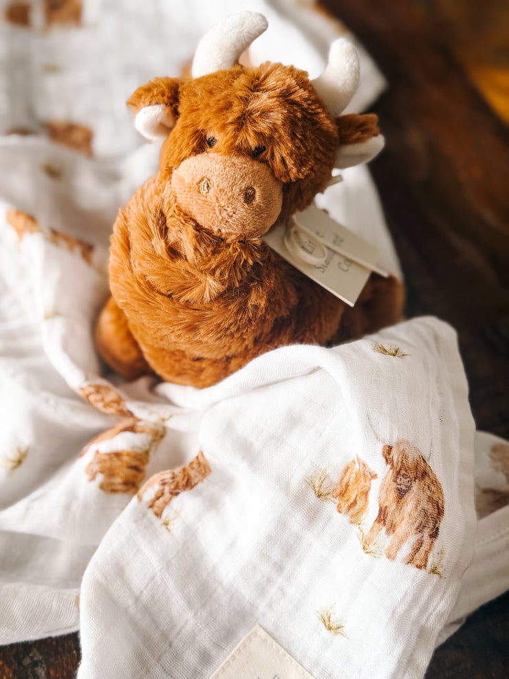 Highland Coo Comforter (gift wrapped)