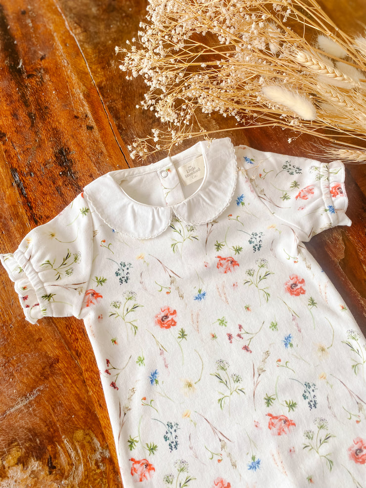 Wildflower playsuit (GOTS organic cotton)