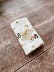 Vintage Tractor Muslin Square