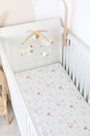 Wildflower cotbed sheet (organic cotton)