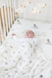 Sheep Muslin Swaddle Blanket