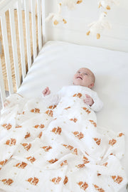 Highland Coo Muslin Swaddle Blanket