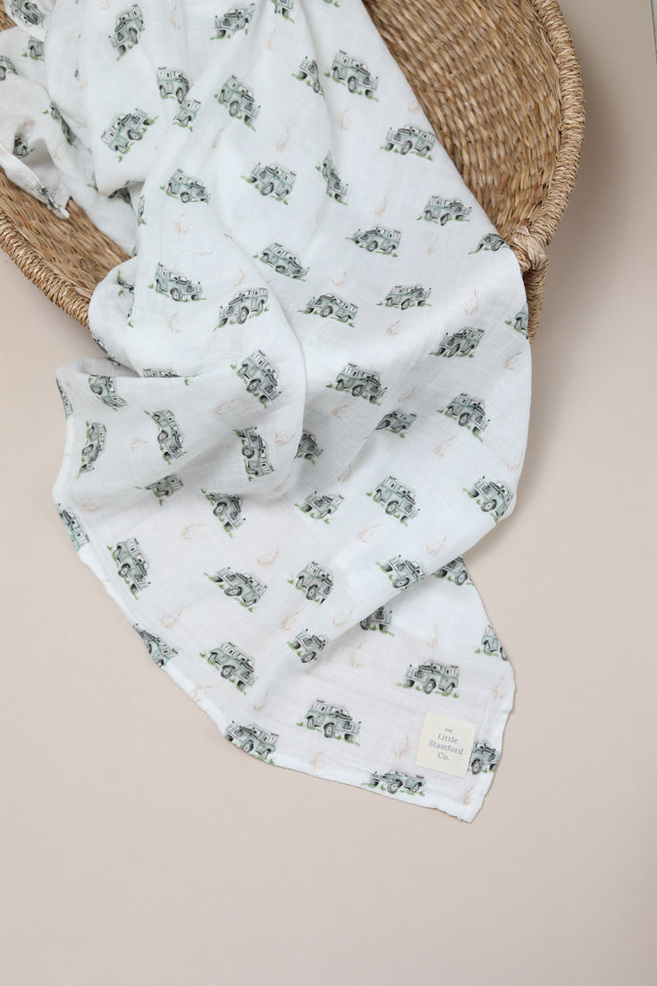 Land Rover Muslin Swaddle Blanket