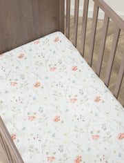 Wildflower cotbed sheet (organic cotton)