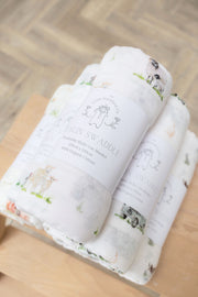 Sheep Muslin Swaddle Blanket