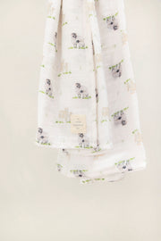 Sheep Muslin Swaddle Blanket