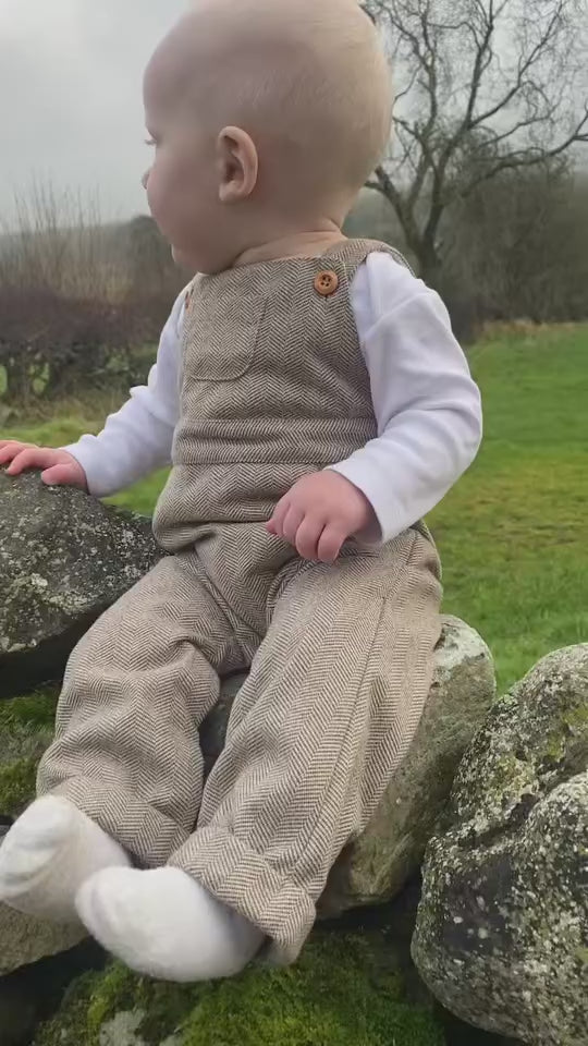 NEW Tweed Dungarees (3 months - 5 years)