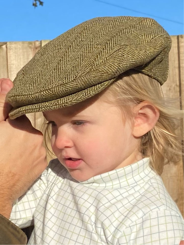 Mini Tweed Flat Cap Oakham Green